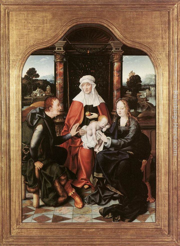 Joos van Cleve St Anne with the Virgin and Child and St Joachim